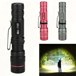 LED Flashlight Adjustable Q5 Lamp Waterproof Powerful 3 Modes Zoomable Perfect 3 Colors for Camping Hiking Cycling Emergency