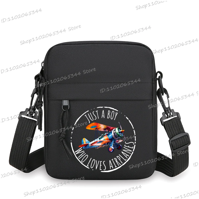 Funny Airplane Women Men Shoulder Bag Harajuku Pilot Flying Airplane Mode Small Crossbody Bag Fashion Mini Mobile Phone Bags