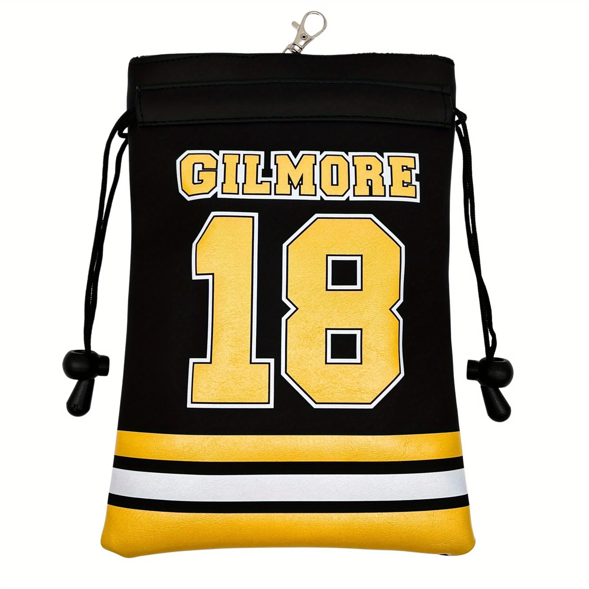 

Happy Gilmore 18 Durable Golf Valuables Pouch PU Leather Golf Pouch with DrawstringClosure Golf Ball Handbag Portable BallPouch