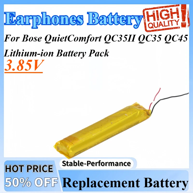 

3.85V Replacement Wireless Noise Reduction Earphones Battery For Bose QuietComfort QC35II QC35 QC45 Lithium-ion Battery Pack