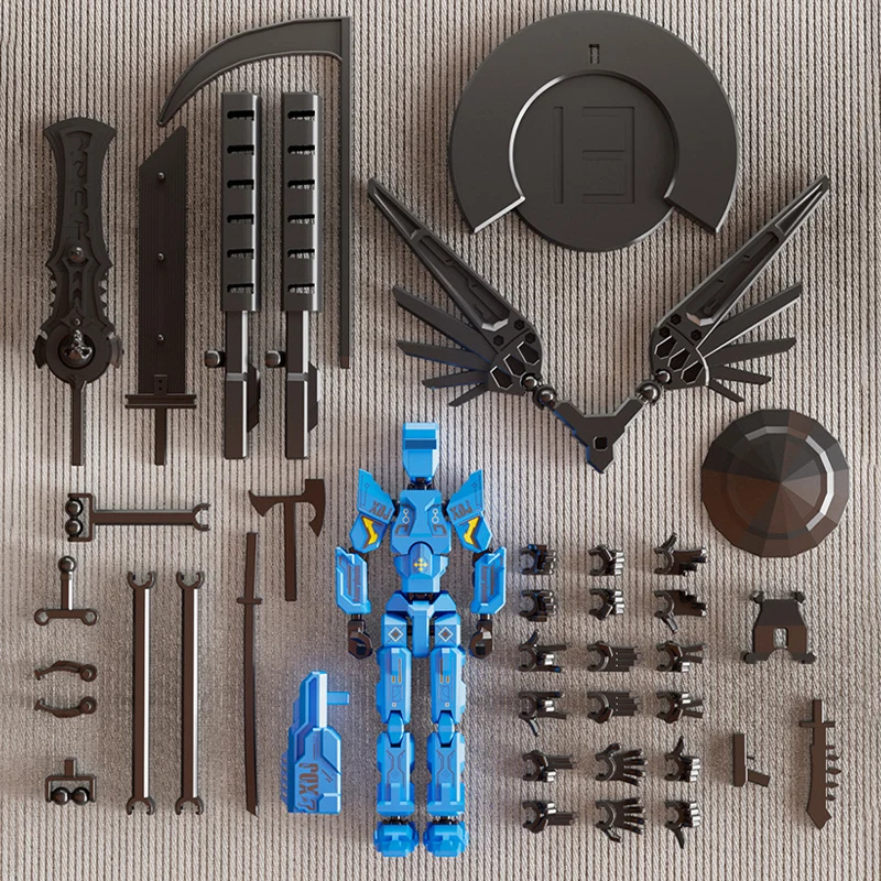 New Assembly Mecha Action Figure Dummy Robot Action Figures Multi-Jointed Movable Ornament for Collectors Desktop Decorations