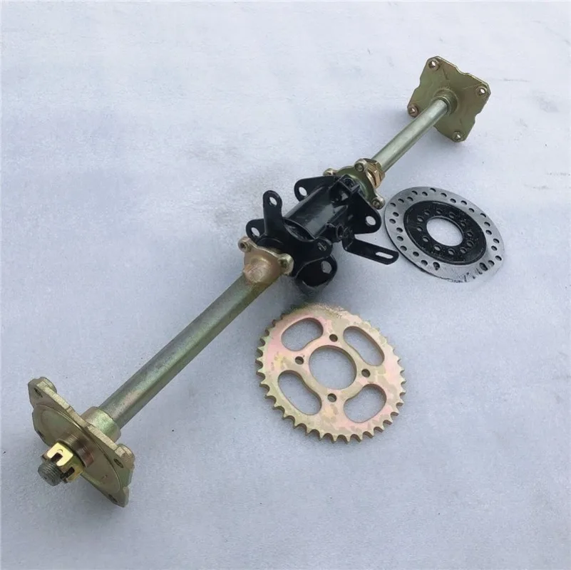 Suitable for four-wheel ATV kadin accessories, modified bold 745MM rear axle assembly rear fork with disc brake flange fixed