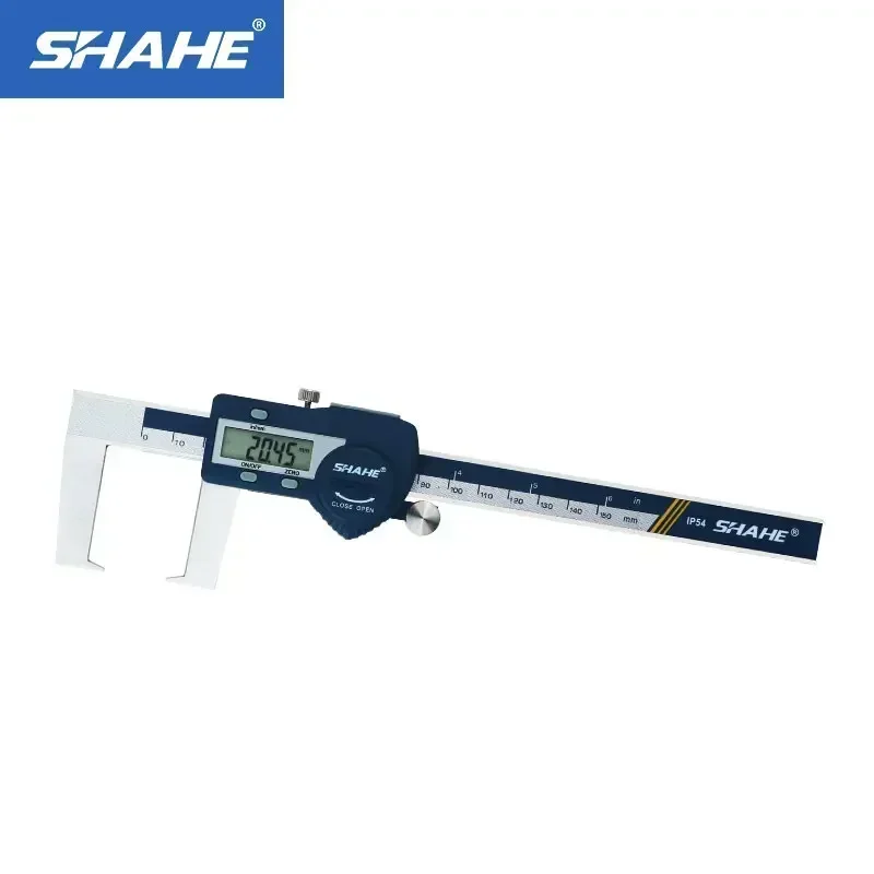 SHAHE 0-150/200/300 mm Digital Caliper Outside Groove Caliper With Flat Points LCD Digital Electronic Caliper Measuring Tools