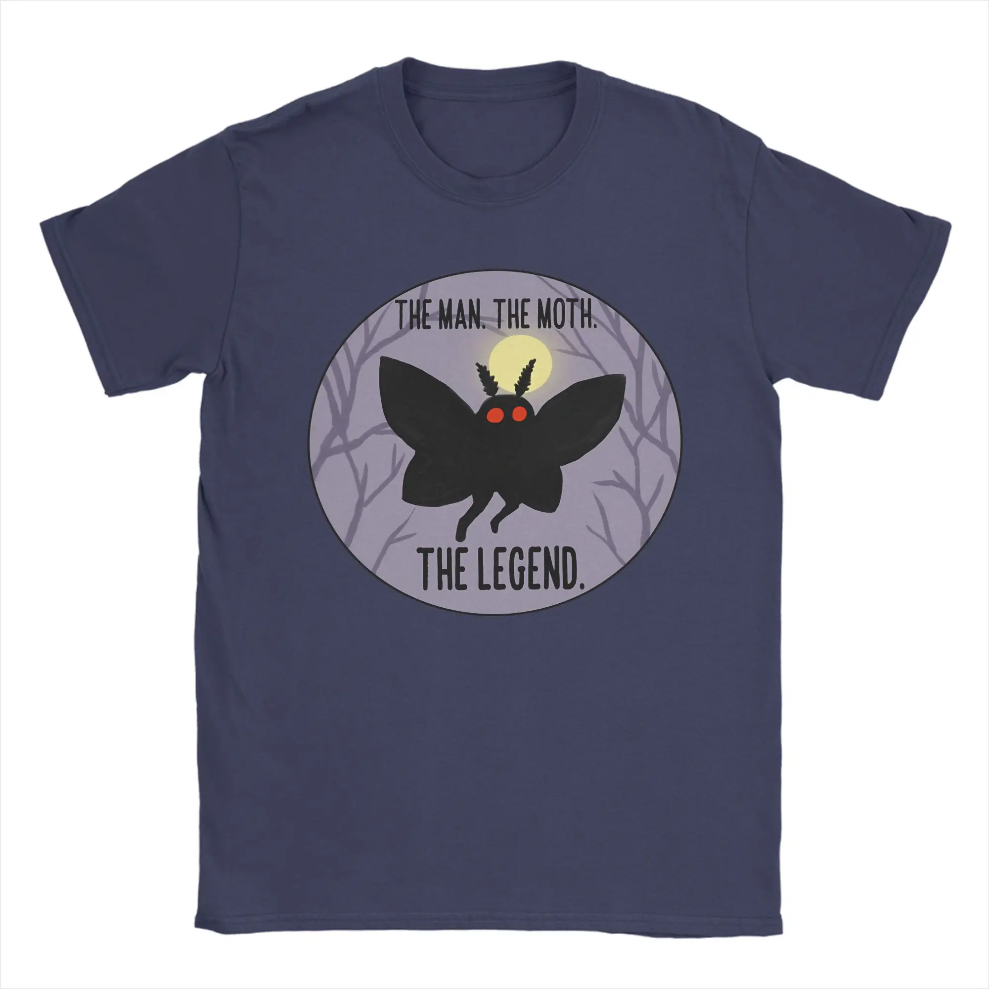 The Man The Moth The Legend Mothman T-Shirt Men's Cotton Tops Hip Hop  Crewneck Short Sleeve