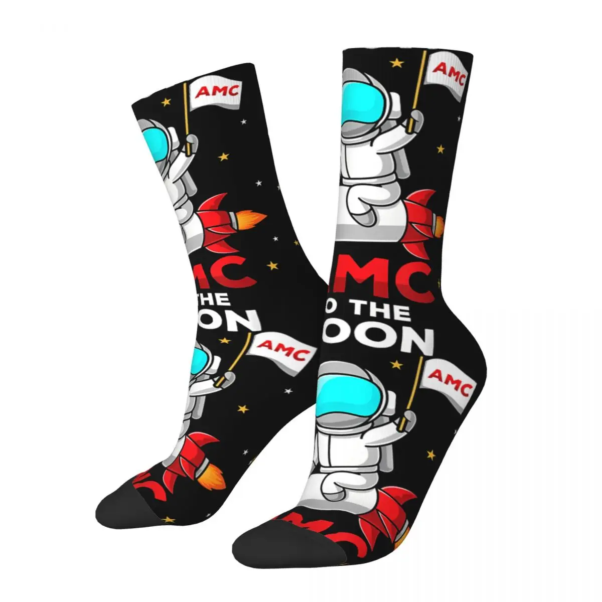 Awesome Men's Socks Vintage Harajuku Amc To The Moon Street Style Novelty Casual Crew Sock