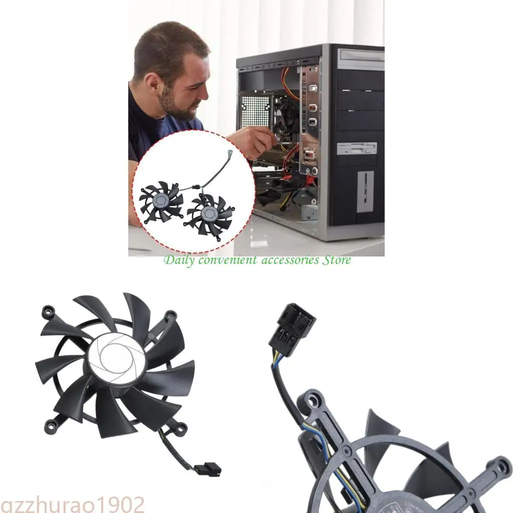 

97QB 82MM GPU Cooling Fan for RTX3060ti 3070 Twin Fan OC Machine Radiator