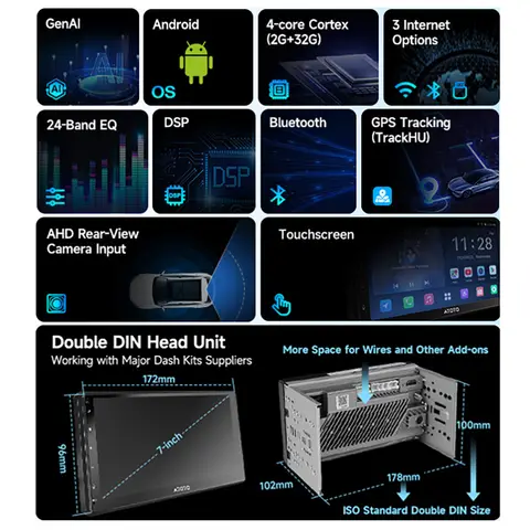 ATOTO 7 inch 2Din Android Car Multimedia Player Wireless Carplay Screen Android Auto Bluetooth Radio Double 2 Din Car Stereo A5L 8 best sales carplay double din - №7