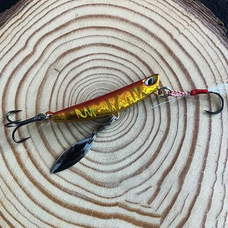 Metal Jig Spoon Fishing Lures 4pcs 15g 4.9cm Shore Casting Micro Jig Slow Artificial Hard Baits Spinnerbait For Bass Tuna Pesca