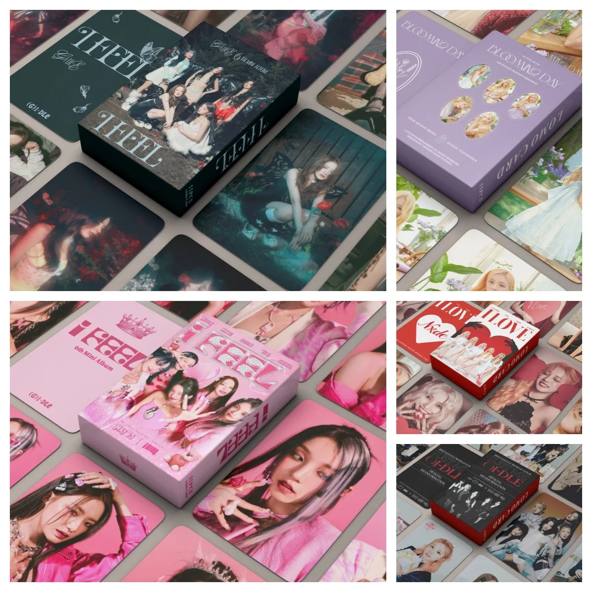 

(G)I-DLE Summary Link 55 шт. Ломо-карта в штучной упаковке YUQI SHUHUA Mi Yeon, коллекционная карточка для фанатов знаменитостей, открытка, фотокарточка, подарки для фанатов