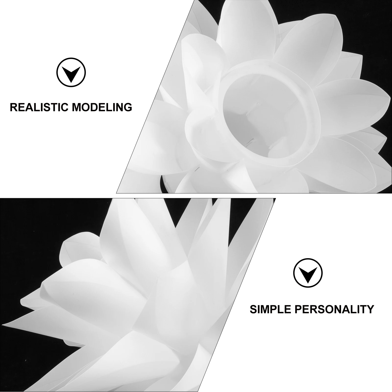 

Lotus Hanging Lamp 35cm PVC Plastic Decorative Ceiling Light Creative Hanging Light for Home Dining Room Balcony Cafe