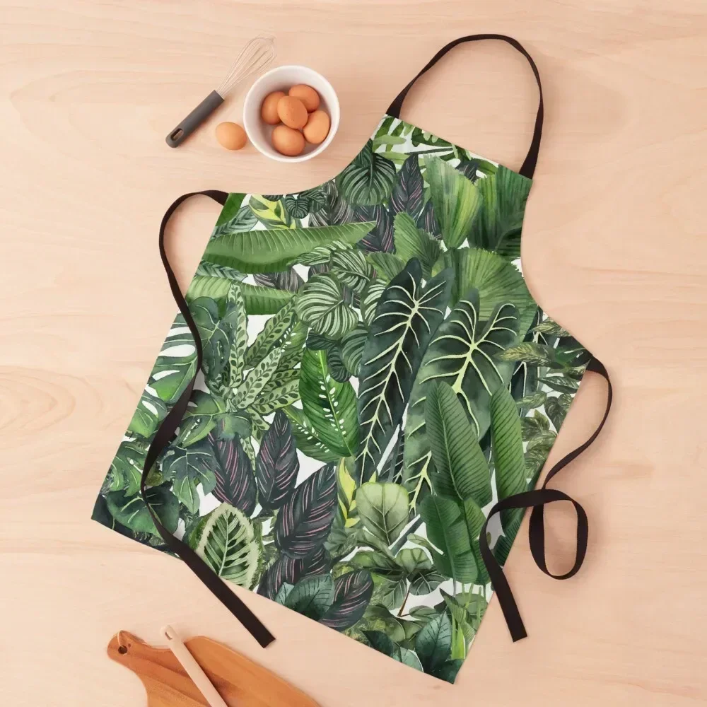 

Urban Jungle Illustration 1 Apron waterproof for women custom women's kitchen Art waiter Apron
