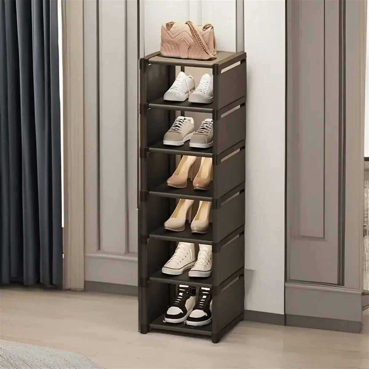 Space-Saving Multi-Layer Shoe Rack Cabinet - Compact, Easy Assembly, Sturdy Entry Storage For Small Spaces/Dorms