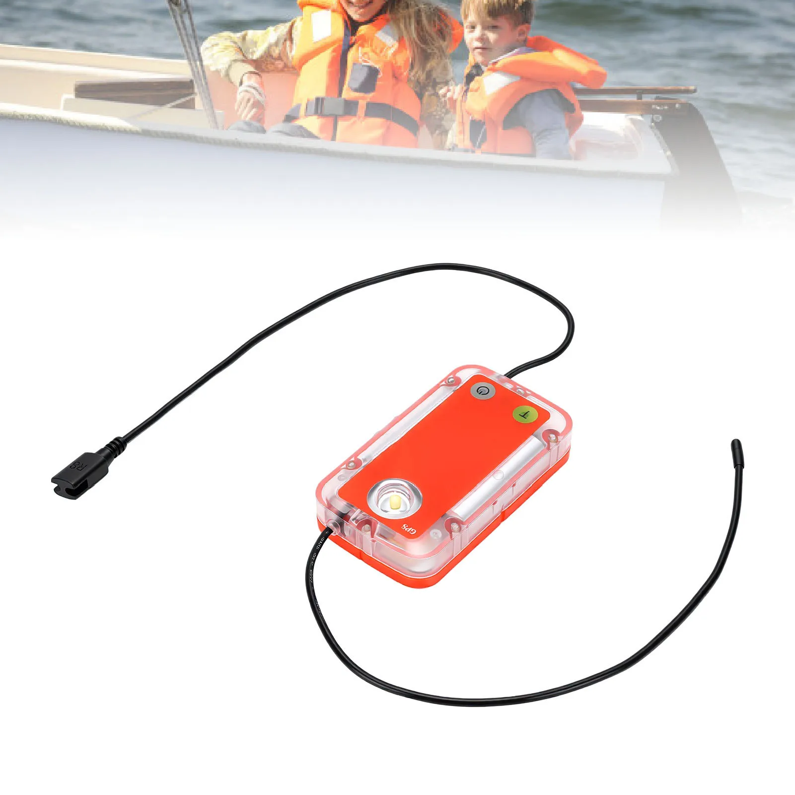 GPS Positioning Portable Emergency Survival Jacket Light LED Survival Jacket Signal Device  Drowning Search and  Position Marker