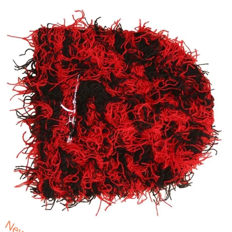Balaclava Hats Messy Coil Slouchy for Women Fringed Hat Versatile LXAD