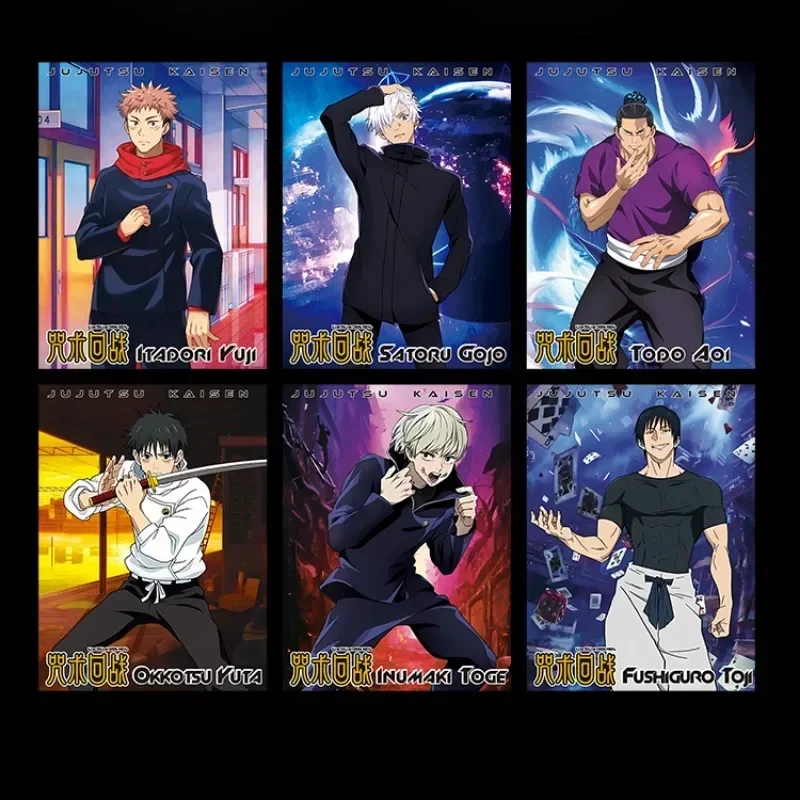 New Jujutsu Kaisen Card Curse Warlock Chapter Gojo Satoru Fushiguro Megumi Itadori Yuji Anime Characters Collection Card Kid Toy