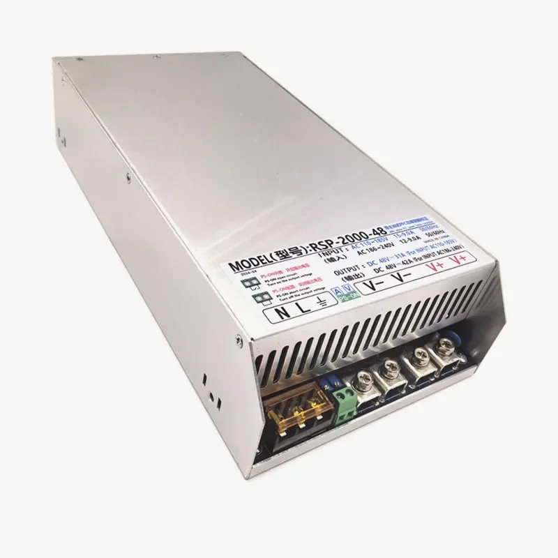 Fuente de alimentación conmutada de alta calidad 2000W 48V 41.6A con entrada de función PFC Transformador de CC de 220vac