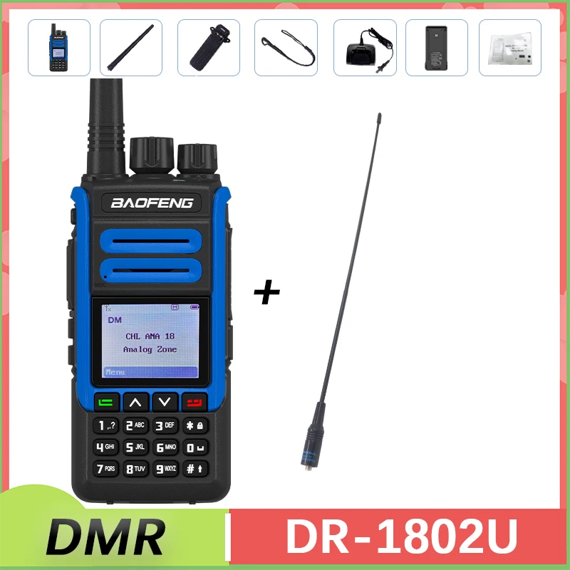 Top! DR-1802U Walperforated Talkie DMR Digital Radio AESMatte Chiffrage 2200mah 1024CH Longue Portée UHF400-470MHZ Mise À Niveau BF-1802L BFH7