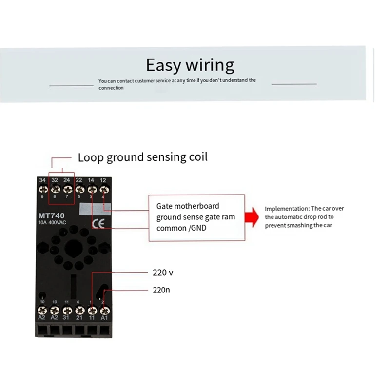 PD132 Single Channel Inductive Vehicle Loop Detector Parts Accessories For Car Parking Lot Vehicle Loop Detector ENGLISH VERSION