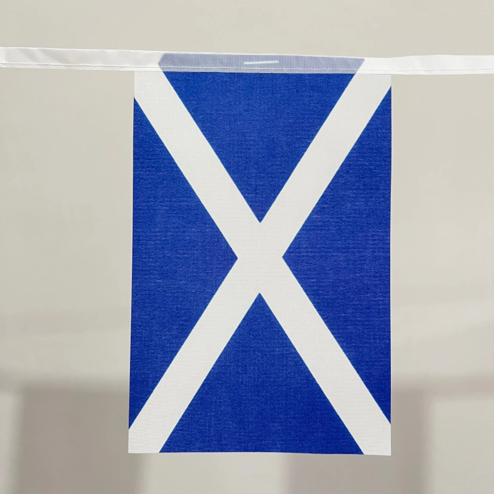 YIXIN 20 Pcs Scottish National Flags 14X21CM Hanging Bunting Banner Flag  Party Event Sports Celebration Decoration Home Decorat