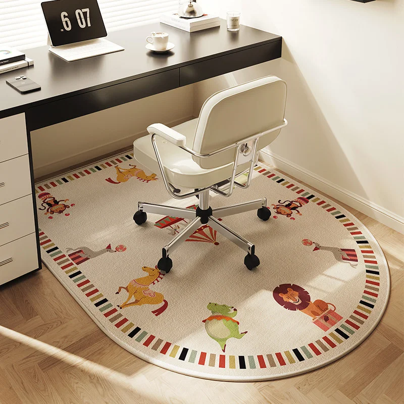 VIKAMA 2026 New Cartoon Arch Chair Cushion Children'S Room Carpet Easy Clean Study Game Room Floor Mat Home Decoration