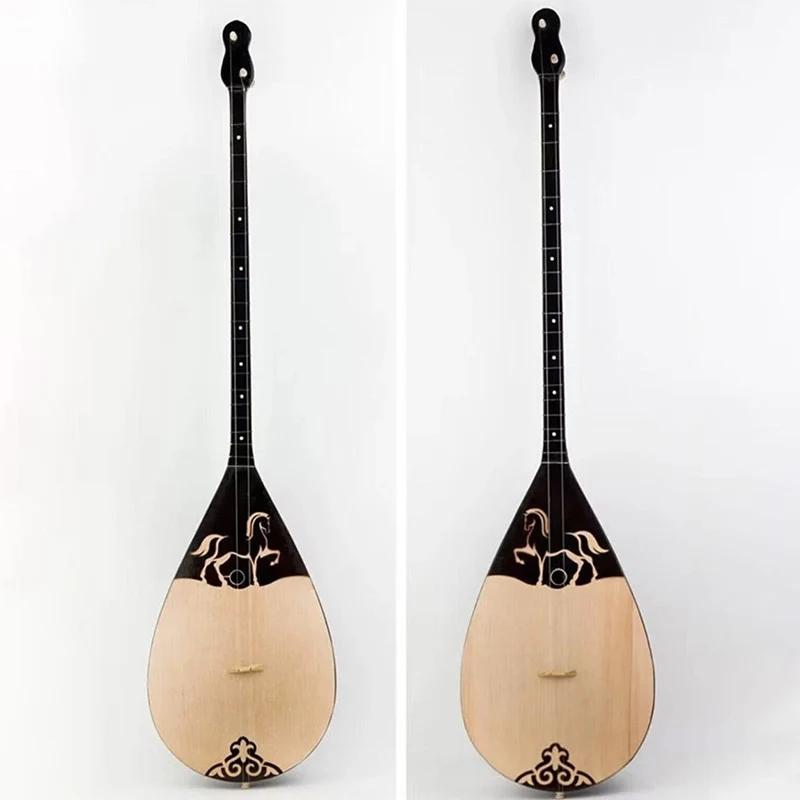 Wooden Dombra 90CM Traditional Kazakh Musical Instruments Children Beginner Practice Dombra Handmade Ethnic Plucking Instrument