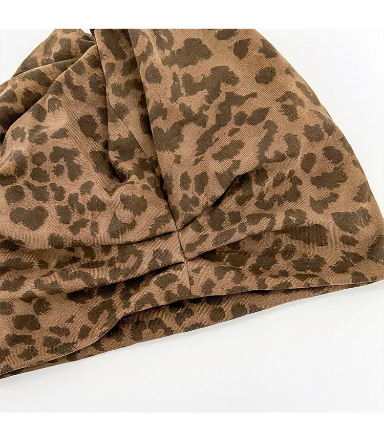 Neue Persönlichkeits-Leopardenmützen für Frauen, Frühling und Herbst, Street-Fashion, vielseitige, lässige, warme, lockere Pullover-Mützen für Männer. – Detail 6