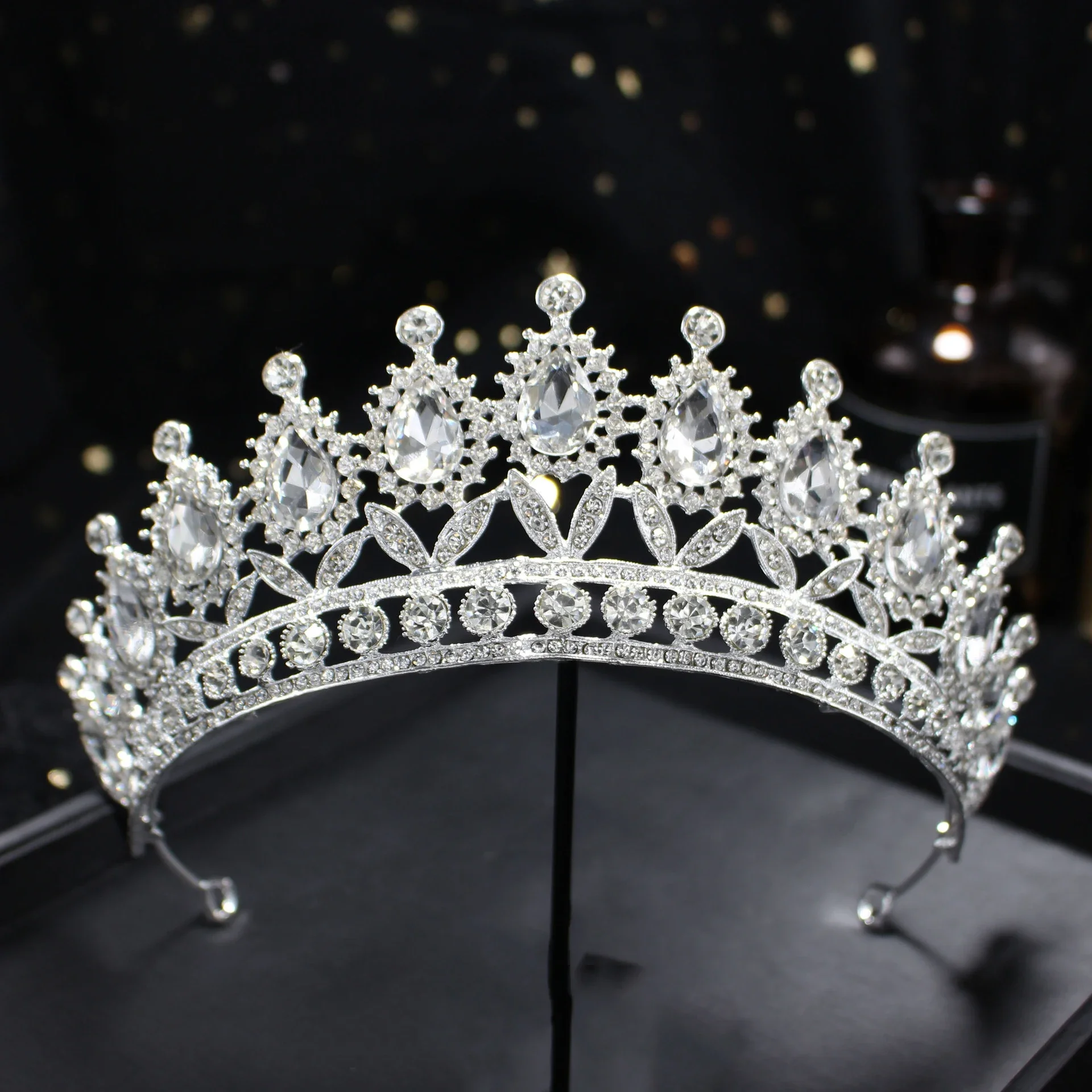 1pc Crown Bridal Vintage Hair Bands Crystal Rhinestone Handmade Hair Bands Crown Princess Birthday Party Plate Headdresses image 6