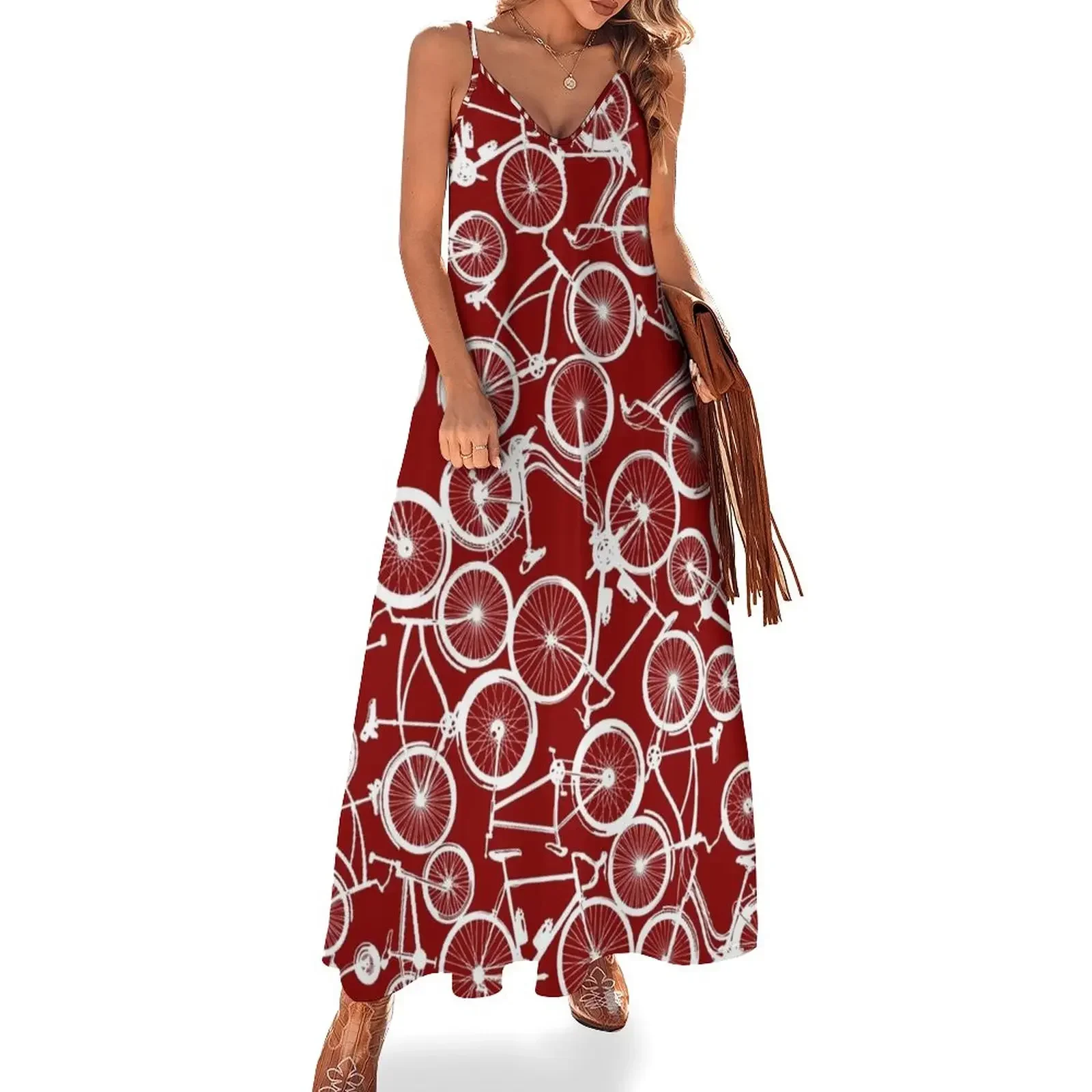 

Pile of White Bicycles Sleeveless Dress summer dress woman 2024 dresses for special events women's luxury party dress