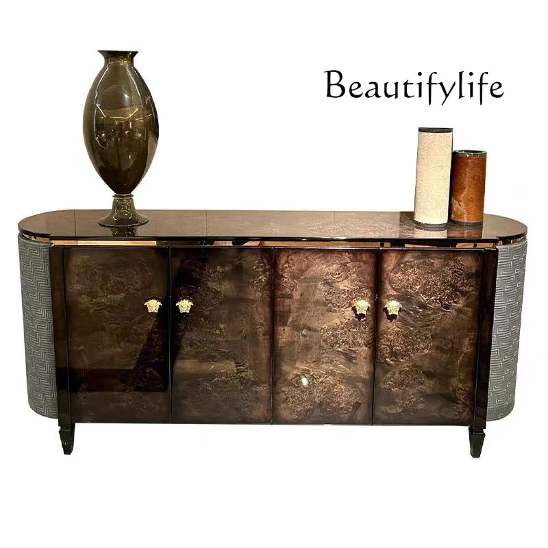 

Italian light luxury dining side cabinet living room decorative cabinet locker designer can be customized