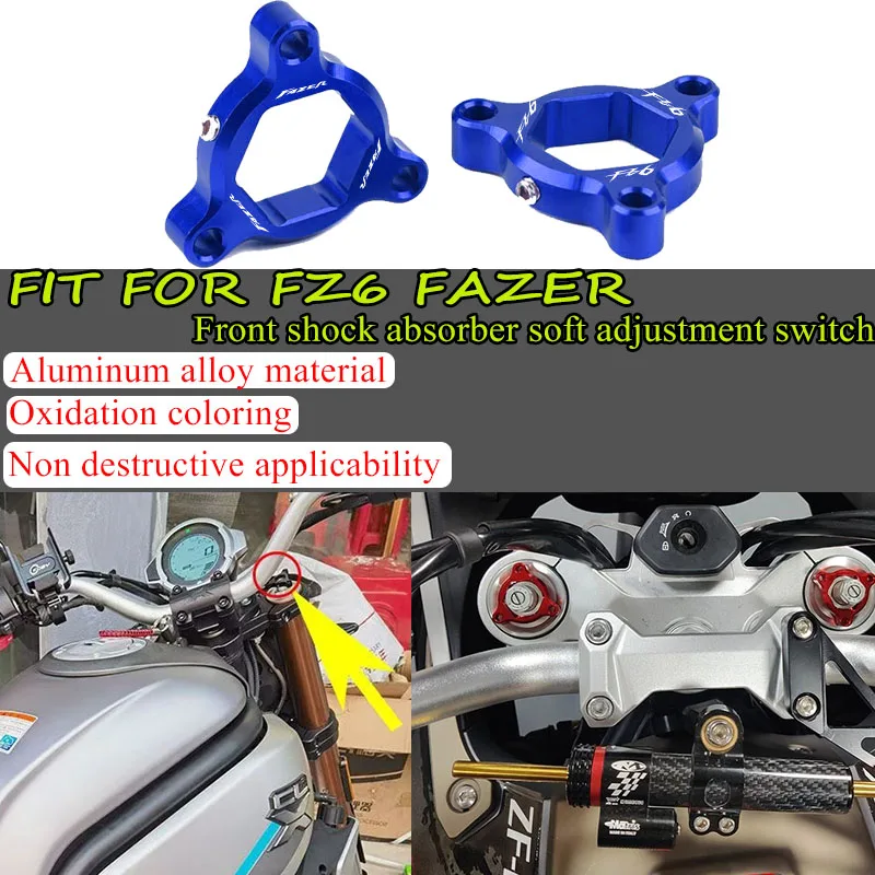 For YAMAHA FZ6 FAZER FZ6R 2009 2010 Motorcycle Accessories 22mm CNC Aluminum Suspension Fork Preload Adjusters