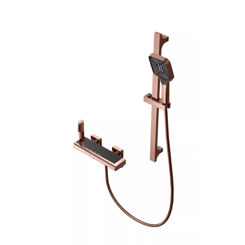 copper constant temperature digital bathtub storage waterfall shower booster shower set