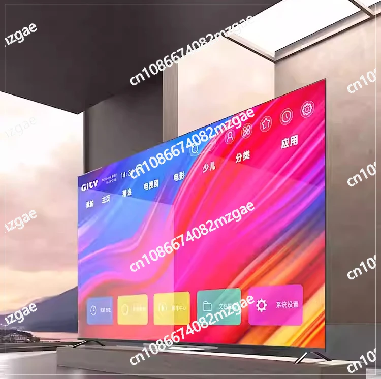 Frameless Full Screen 50-100Inch TV 120 Network Wifi75 Far-Field Voice 85 HD 4K LCD Display