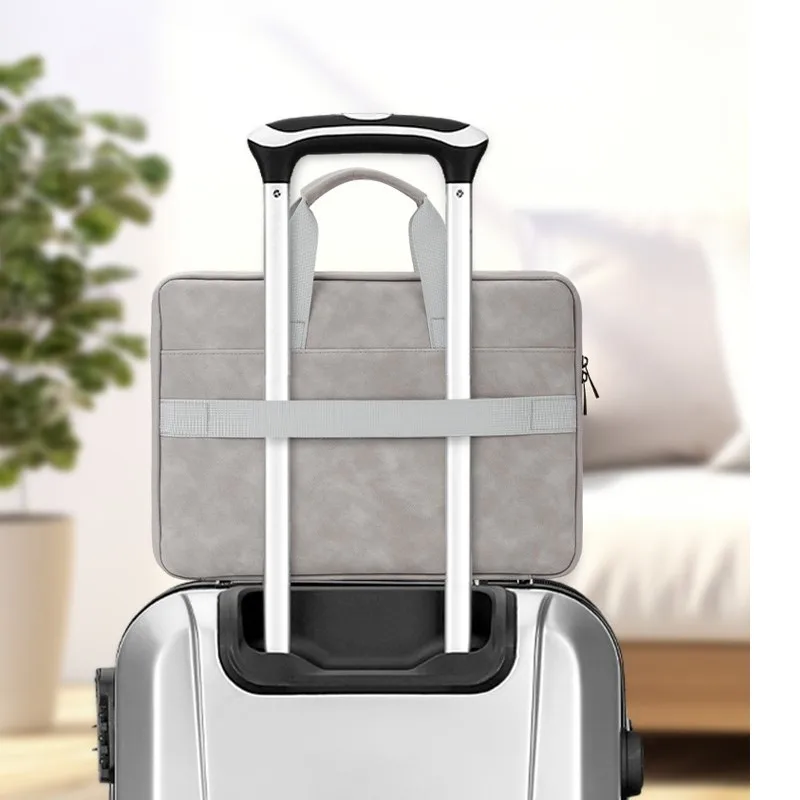 Solid Color Business Laptop Bag Tablet MacBook Air Pro 13 14 15.6 16 Inch Accessory Sleeve Case Splashproof Shockproof IPad Case