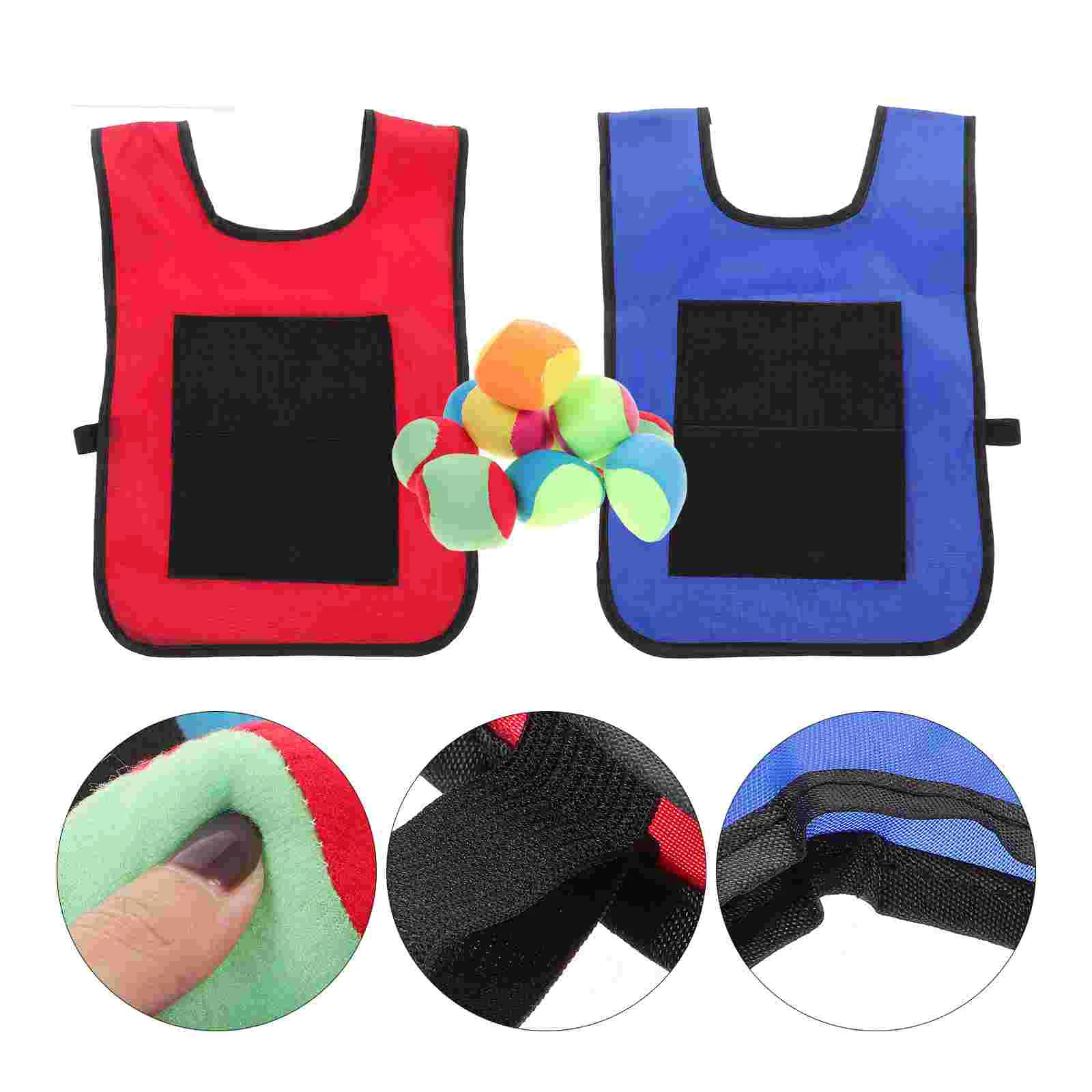 12 stks Kinderen Sticky Ball Vest Sticky Jersey Vest Game Props Sticky Ball Vest voor Kinderen sticky vest voor bal