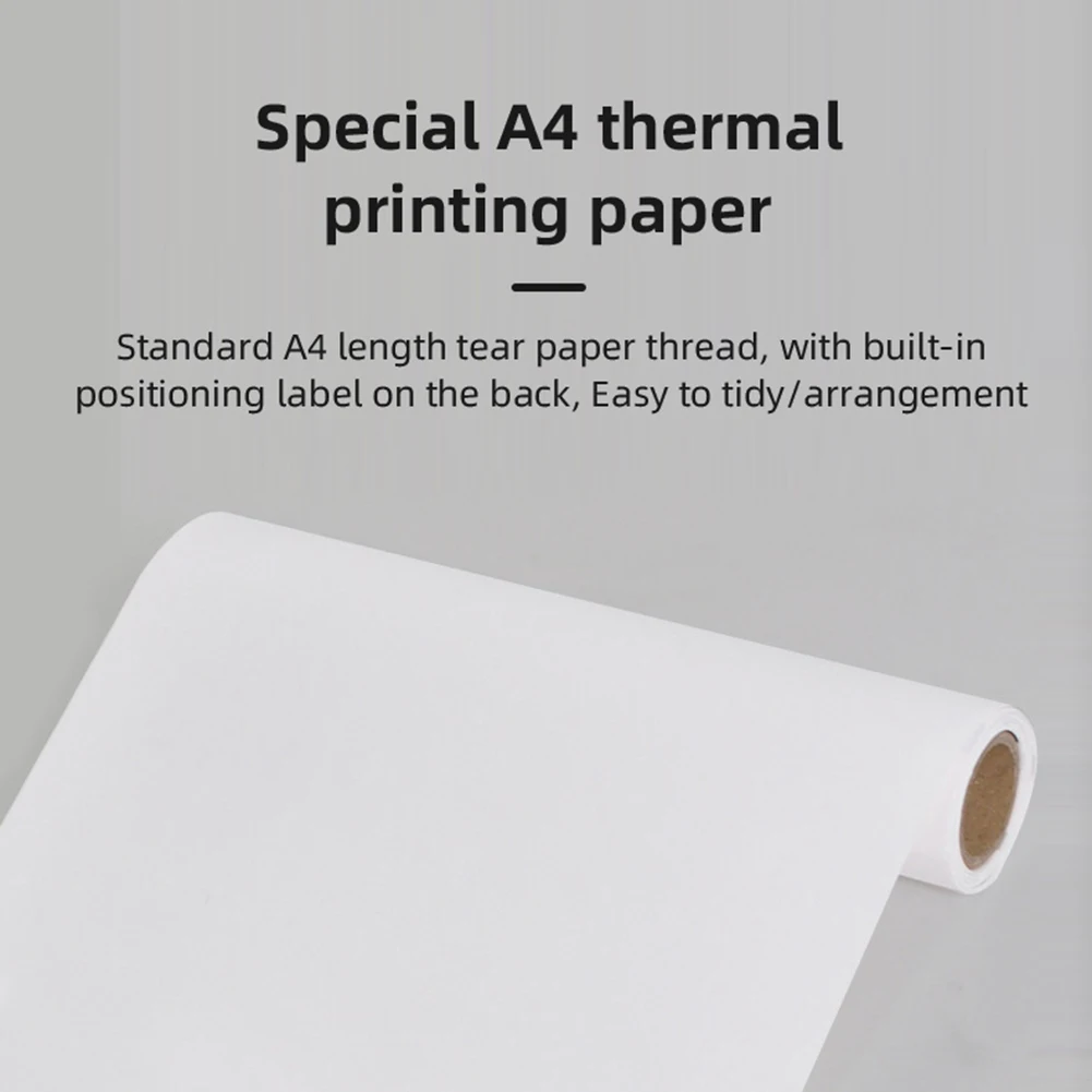 A4 Portable Thermal Printer Inkless BT Wireless Portable Printer with Printing Paper Min Portable A4 Label Maker Home Office Use
