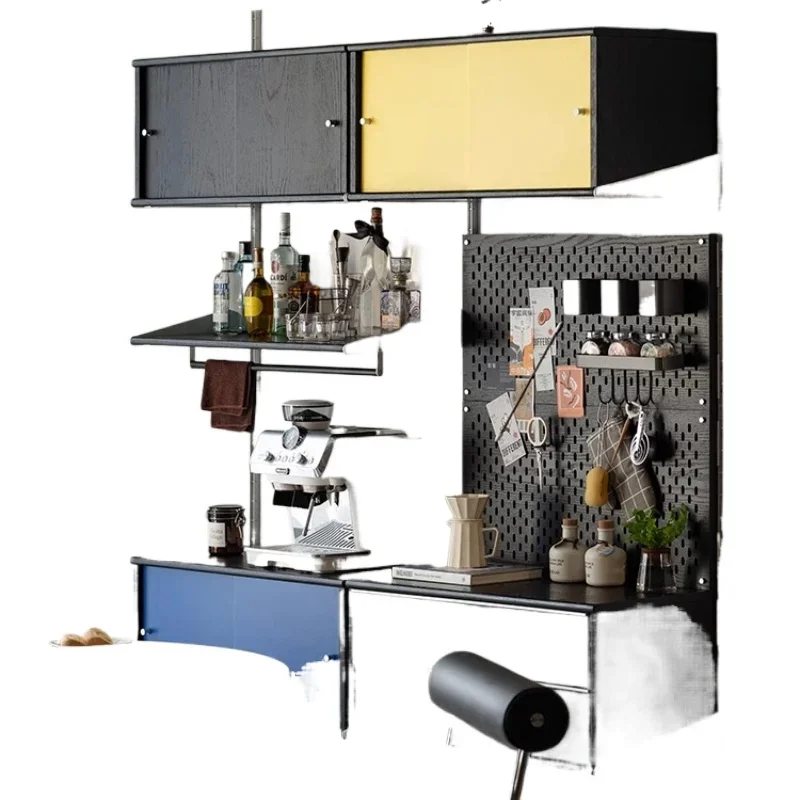Multifunctional wall unit Retro wall system Shelf combination Bookshelf TV  wall hanging cabinet