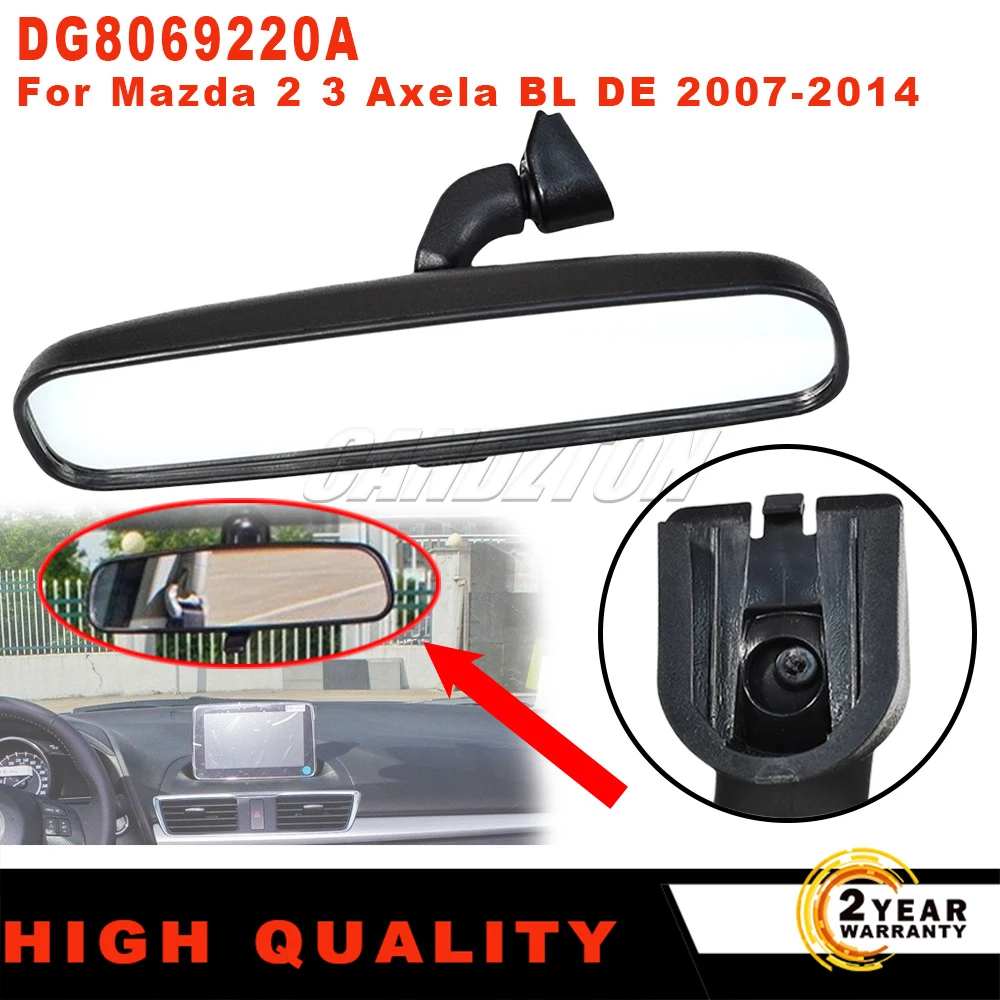 Car Front Inner Interior Rearview Mirror DG8069220A New  For Mazda 2 3 Axela BL DE 2007-2014 Easy Installation Car Accessories
