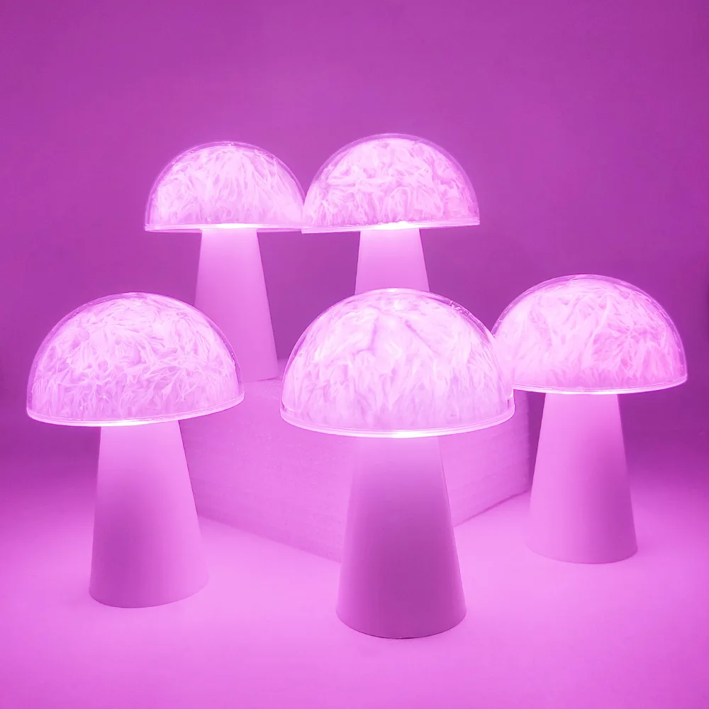 RGB Mushroom Desk Lamp LED Night Light Remote Control Bedside Table Lamp For Bedroom Childrens Room Sleeping Night Lamps