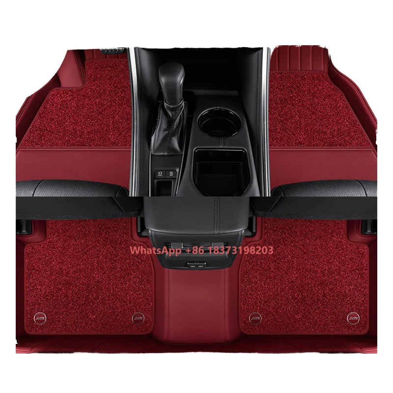 

Custom Fit Genuine Leather Car Mats for Camry Double Layer Interior Floor Mat Front & Rear Seat Eco Material