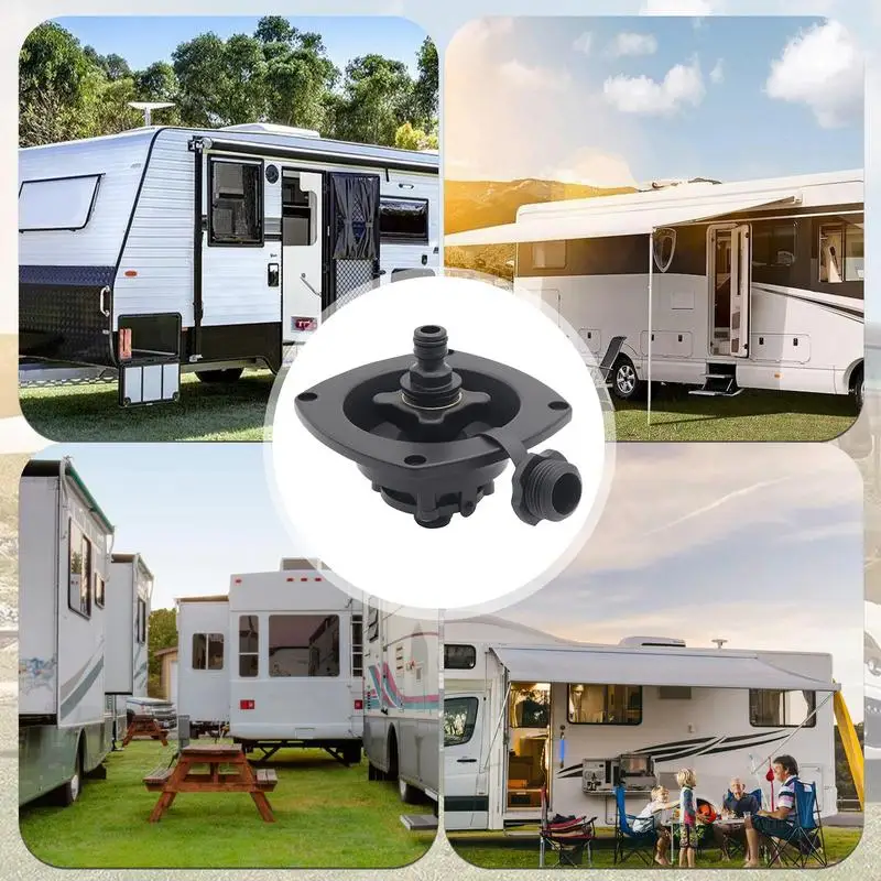 RV Water Inlet With Cover City Water Connection For RV Camping Car Water Connection Fittings Water Tank Hose Filler For Marine