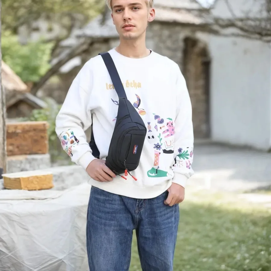 

New Waterproof Waist Bag Men and Women Multifunctional Large Capacity Chest Bag Casual Sports Wearable Cashier Cell Phone Wallet