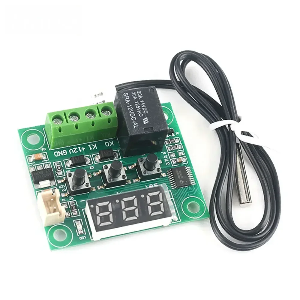 DC 12V Digital Thermostat - Heating/Cooling W1209 Temperature Control Switch with Enclosure for Incubators/Refrigeration