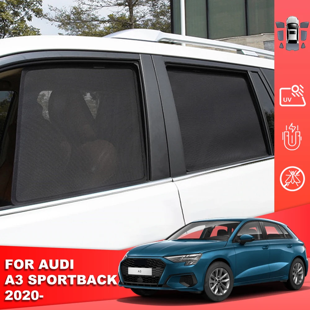 

For Audi A3 Sportback 8Y 2020-2023 Car Sunshade Shield Rear Side Baby Window Sun Shade Visor Front Windshield Curtain Sunshield