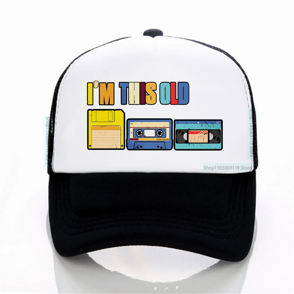 

Funny I'm This Old 1980s Cassette VHS Floppy Disk Retro Tech Baseball Cap 70s 80s Vintage Technologies Y2k Graphic hat