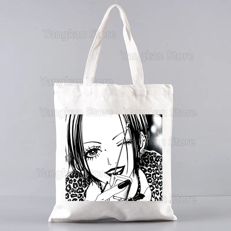 نانا أنيمي قماش حمل الحقائب للسيدات حقائب اليد Kawaii لطيف بولسا حقيبة كتف التسوق المحمولة