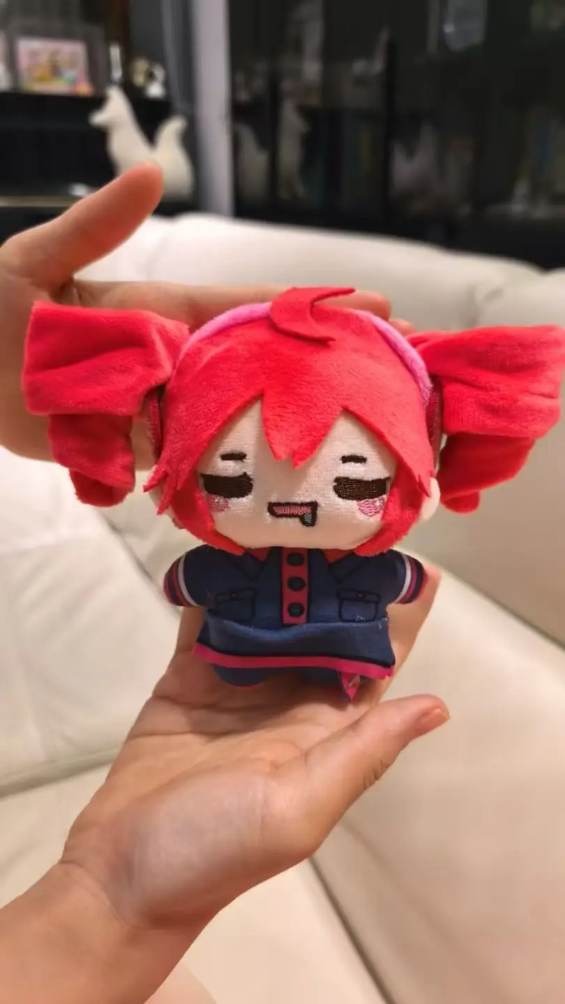 VOCALOID2 Kasane Teto Anime Peripheral 10cm 3D Printed Cotton Doll Cute Plush Toy Pendant Gift