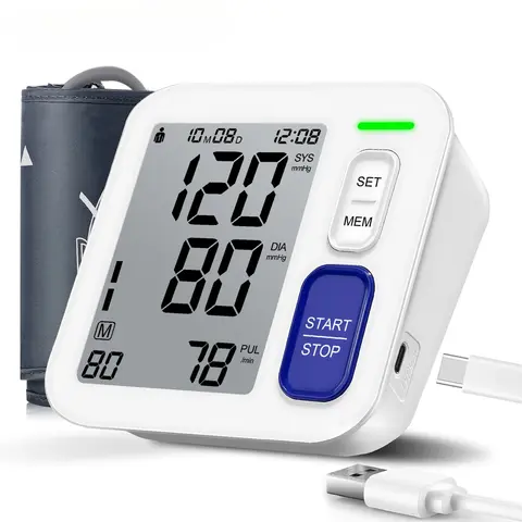 Automatic Sphygmomanometer with a Large Cuff for Upper Arms, Featuring a Wide Range of 8.66-16.54 inch, Memory for 2*90 Readings