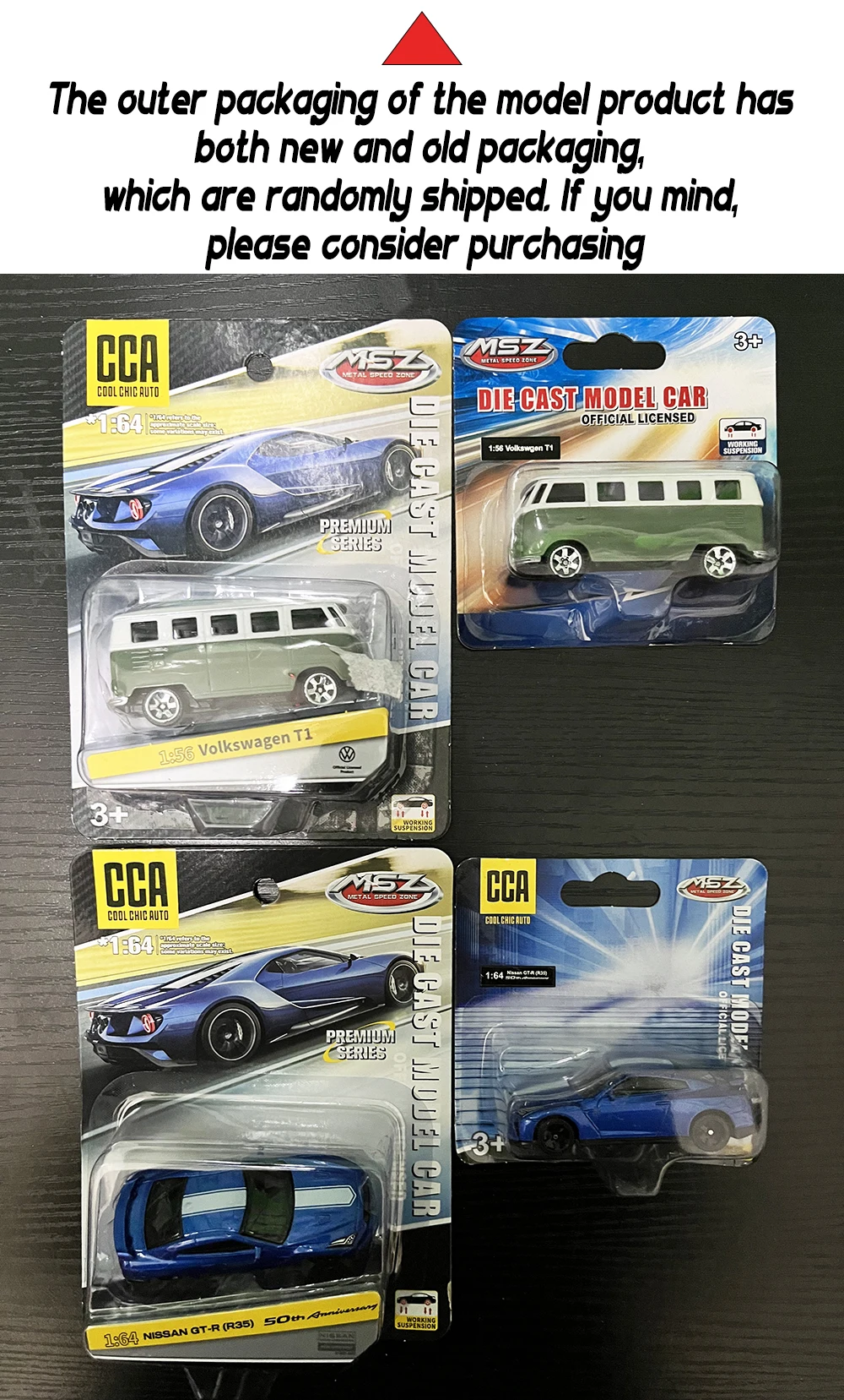 CCA MSZ 1:64 Volkswagen Audi Exquisite hanging model classic car static car model alloy die-casting car model collection toy