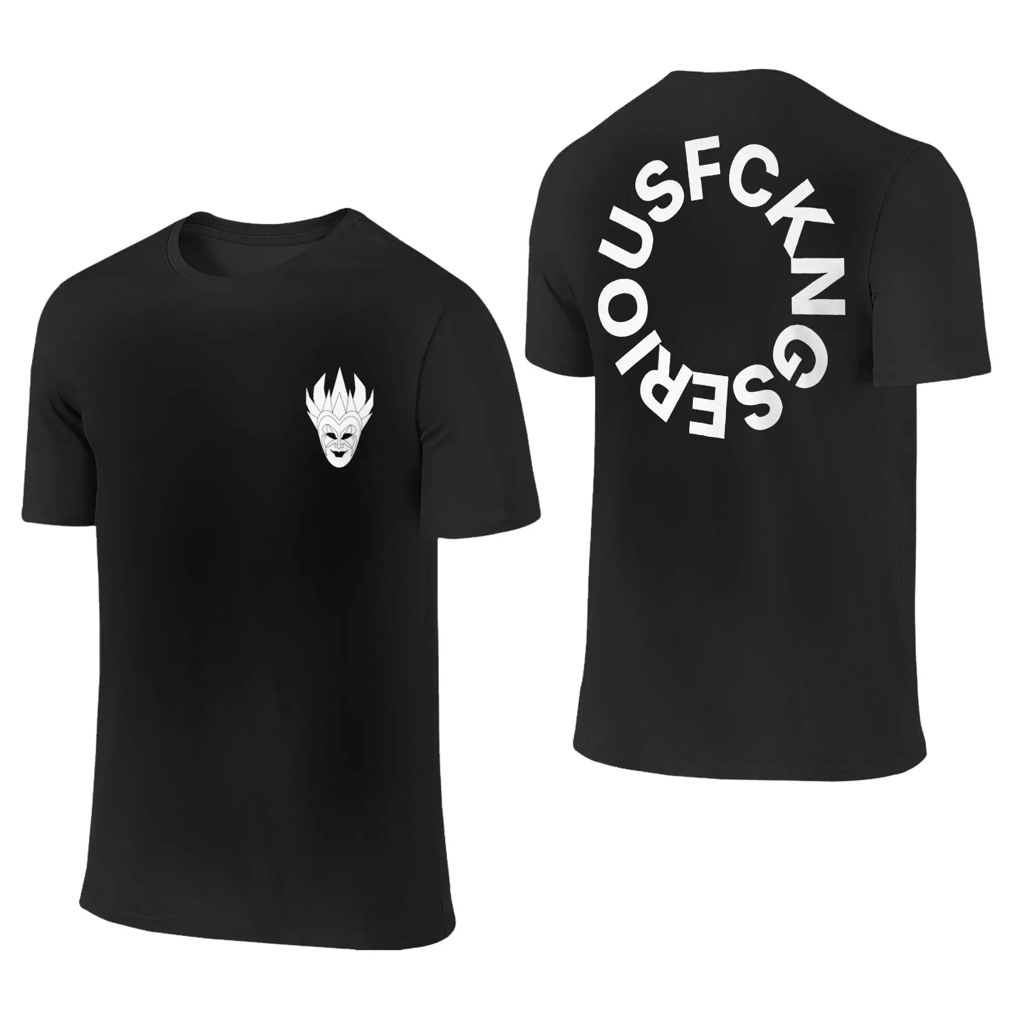 Novelty Boris Brejcha Fckng Serious T-Shirts Men Women Crewneck 100% Cotton T Shirt DJ Music Tour Tee 2-sided Plus Size Clothing