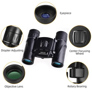 100x22 Mini Binoculars Portable HD 30000m Long -range folding Bak4 FMC Optical Hunting Sports Outdoor Travel 10 Main Sales Binoculo Long range - №10